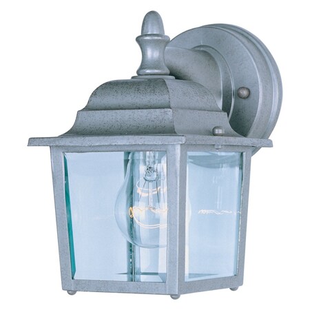 Maxim One Light Pewter Clear Glass Wall Lantern 1025PE